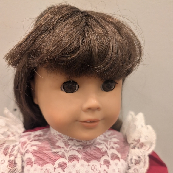 Retired Samantha Parkington American Girl Doll With Burgandy Lace Dress - Picture 3 of 10